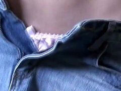 18 años, Rubia, Morena, Pequeña, Montar, Adolescente, Trio, Uniforme