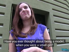 Redhead Is Shy To Get Nude For Cash 1 - Public Agent