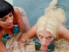 Cumizás, Csoportos kefélés, Csoport, Kőkemény, Hd, Medence, Hármas, Feleség