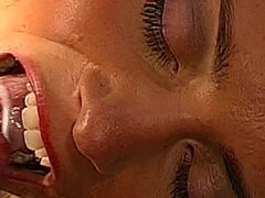 Grote lul, Groepseks ejactulatie, Sperma in mond, Groepseks