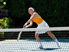 Blonde, Doigter, Lesbienne, De plein air, Chatte, Sport, Dénudage, Adolescente