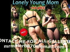 Coquettish BIG BEAUTIFUL WOMAN Mom On The Beach In Thongs Bikini