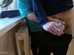 Take sperm for analysis, the nurse jerks off my dick