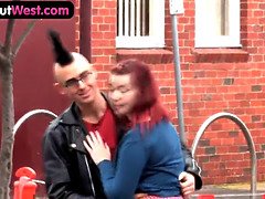 Girls Out West - Amateur Australian punk couple having sex