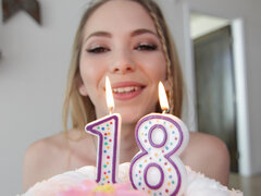 Angel Smalls gets dildo & cock gift for 18th birthday