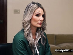 Sex crazed coed and mommy sharing teachers cock