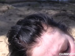 ブロンド, 茶髪の, クラブ, ヨーロピアン, レズビアン, アウトドア, 公共, ティーン