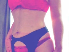 アフリカ人, 素人, 黒人, ブロンド, ヨーロピアン, 淫乱熟女, 一人, ストッキング