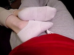 Love her feet, white ankle socks, kink