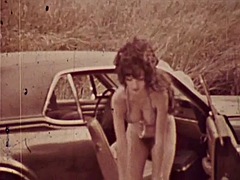 Classic 1968 Lois Mitchell with Merc Cougar