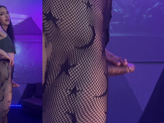 18, Amatör, Sperma shot, Latina, Solo, Stockings, Tonåring