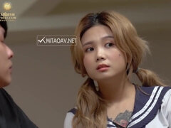 Asiático, Rubia, Mamada, Corridas, Sexo duro, Casero, Pov, Uniforme