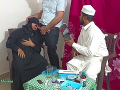 Muslim Women Fucked by the Doctor in Front of Her Husband Because She Could Not Get Pregnant (threesome Sex)