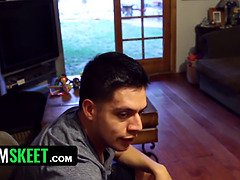 Tiny And Slim Ebony Babe Gets Her Black Twat Plowed Hard By Her Horny Neighbor