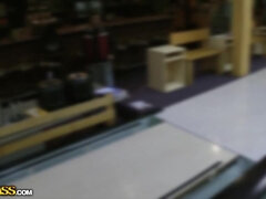 Gesztenyebarna, Arcra élvezés, Sarokkal való, Harisnyanadrág, Nyilvános, Vetkőzés, Hármas