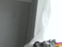 デカパイ, 車, ディルド, 女, レズビアン, なめる, アウトドア, スパンキング