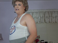 Amatør, Amerikaner, Stor svart kvinne, Moden, Alene, Pupper