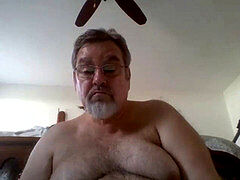 father strokes on web cam