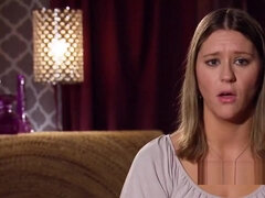 Swinger sexy babe is more nervous than she expected before entering the Swing House