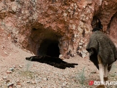 엉덩이, 미인, 흑갈색 머리, 밀프, 젖꼭지, 야외의, 보지, 젖가슴