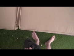 Bisexuell, Besamung, Reif, Milf, Nackt, Pool, Sohn, Sich ausziehen