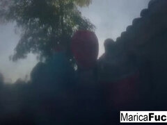 Asiatisk, Snopp, Hårig, Mellanrasig, Japansk, Liten och nätt, Offentlig, Tuttar