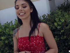 Enthousiasteling, Amerikaans, Lul, Natuurlijke tieten, Buiten, Doordringend, Gezichtspunt, Openbaar