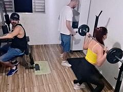 Zdrada, Para, Rogacz, Wytrysk, Siłownia, Latynoska, Sport, Żona
