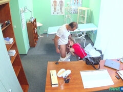 Slim Blond Uses Her Inviting Body And Tongue To Get A Job