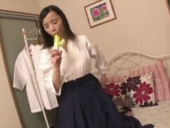 Asiatisk, Universitet, Dildo, Fetisch, Japansk, Solo, Tuttar