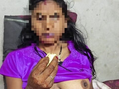 18, 素人, ディルド, 食べ物, インド人, 一人, ティーン, バイブレーター