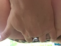 Stora tuttar, Avsugning, Doggystyle, Utomhus, Pov, Offentlig, Fitta, Tuttar