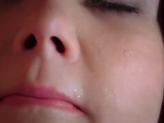 junior girl and elderly man in the sauna