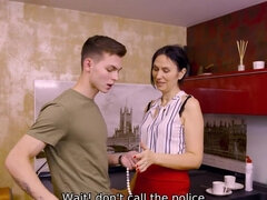 フェラチオ, 茶髪の, 毛深い, Hd, キッチン, 熟年, オマンコ, ロシア人