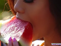 Tiny gorgeous babe Vina Sky loves being fucked deep in her tight Asian slit and rides that giant hard cock like a crazy cowgirl.