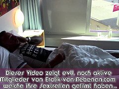 German amateur thin teen in motel screw at window