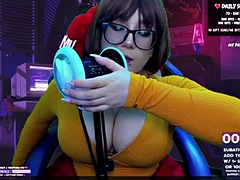 Velma Peke sucks your ear and makes you want cream on her tits