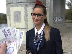 Stewardess Gets Cash for Mating