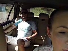 Female fake taxi driver bangs on camera