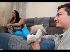 Amatør, Kvinde dominans, Fod fetish, Træningscenter, Sokker