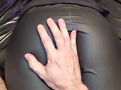 Matte Leather Leggings and My Ass for Cock and Cum