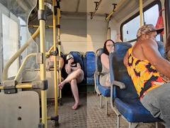 Married woman flirts with a stranger on the bus and ends up hooking up with him