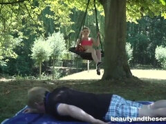 Enthousiasteling, Pijpbeurt, Klietelaar, Sperma in gezicht, Opa, Hd, Buiten, Tiener