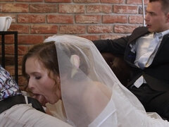 Horny bride Stacy Cruz gets fucked in front of her hubby