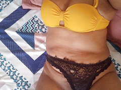 Amatør, Stor svart kvinne, Hunn, Latina, Onani, Orgasme, Alene