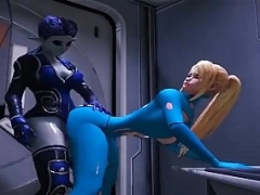 hot bigtitted blonde vs alien shemale (3D)