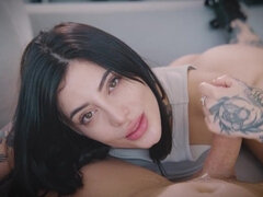 Avsugning, Stövlar, Sperma shot, Ansiktsbehandling, Goth, Hardcore, Hd, Tatuering