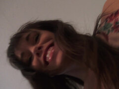 Минет, Брюнетки, Член, Крошечные, От первого лица, Кричащие, Глотающие, Тугие