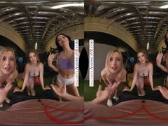 Avery, Mazy, and Minxx use VRPorn to master the art of workout