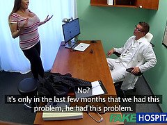 Laura Orsolya craves for a sticky load on her huge fake hospital tits